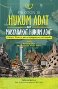 Rekognisi Hukum Adat dan masyarakat Hukum Adat/Rudy