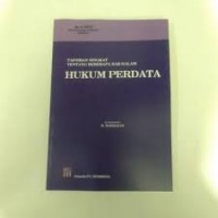 Tafsiran singkat tentang beberapa bab dalam Hukum Perdata/ Mr. A. Pitlo