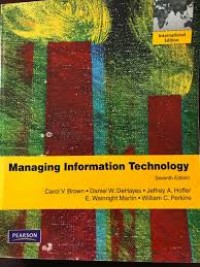 Managing Information Technology/Brown,Carol V. et all