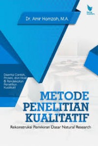 Metode penelitian kualitatif rekonstruksi pemikiran dasar natural research/Amir Hamzah