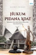Hukum Pidana Adat : Restorative Justice dalam sistem hukum adat suku dayak tomun/Slamet Pribadi