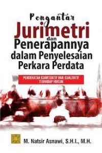 Pengantar jurimetri dan penerapannya dalam penyelesaian perkara perdata pendekatan kuantitatif dan kualitatif terhadap hukum/M. Natsir Asnawi