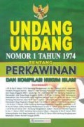 Undang undang nomor 1 Tahun 1974 tentang perkawinan dan kompilasi hukum islam/-